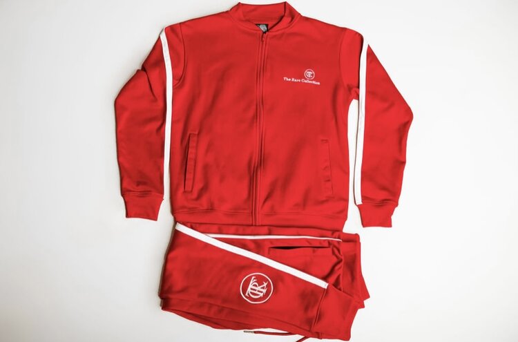 Red, Trc luxury tracksuit,  front view