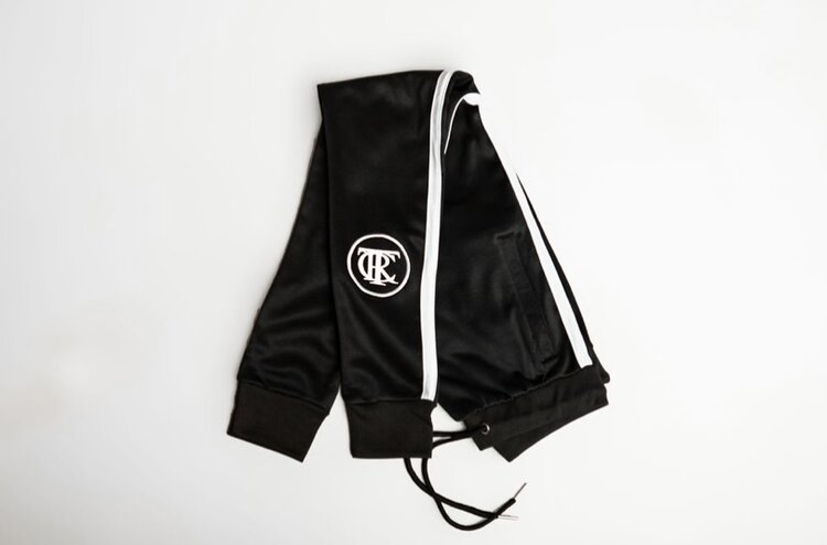 Black, Trc luxury tracksuit pants, front view