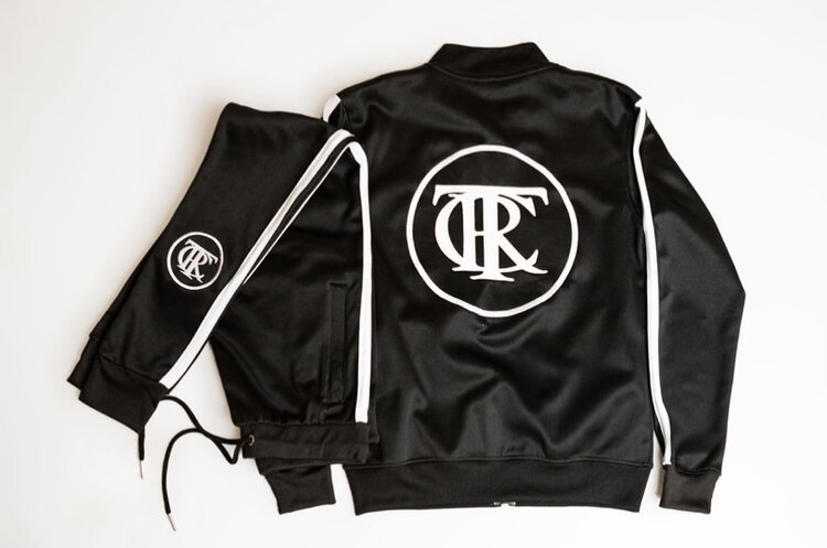 Black, Trc luxury tracksuit, back view