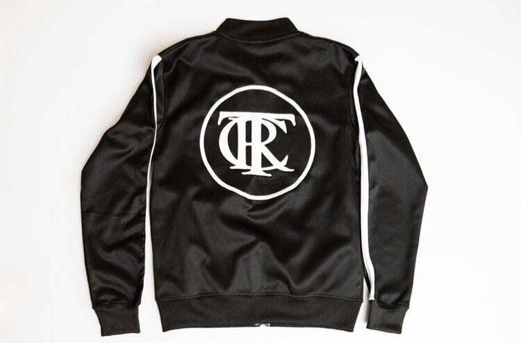 Black, Trc luxury tracksuit jacket,  back view